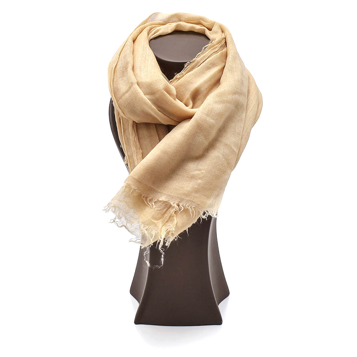 Rick Owens - Beige Cotton Raw Edge Shawl